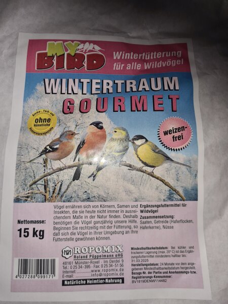 Ropomix Vogelfutter Wintertraum Gourmet15 kg